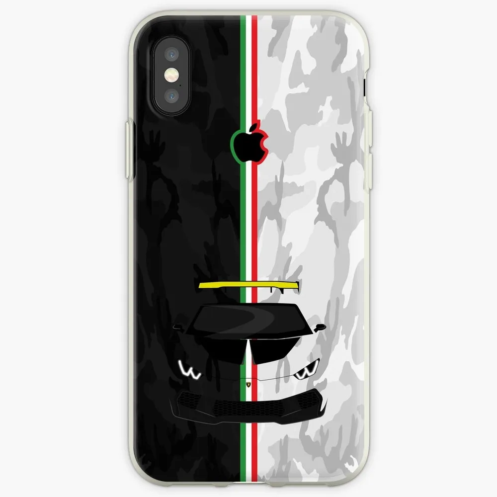 Lamborghini Huracan Camo Прозрачный чехол для Apple IPhone X XS MAX XR чехол для iPhone 7 8 Plus 6 6s 5 5S 7Plus 8 Plus Coque
