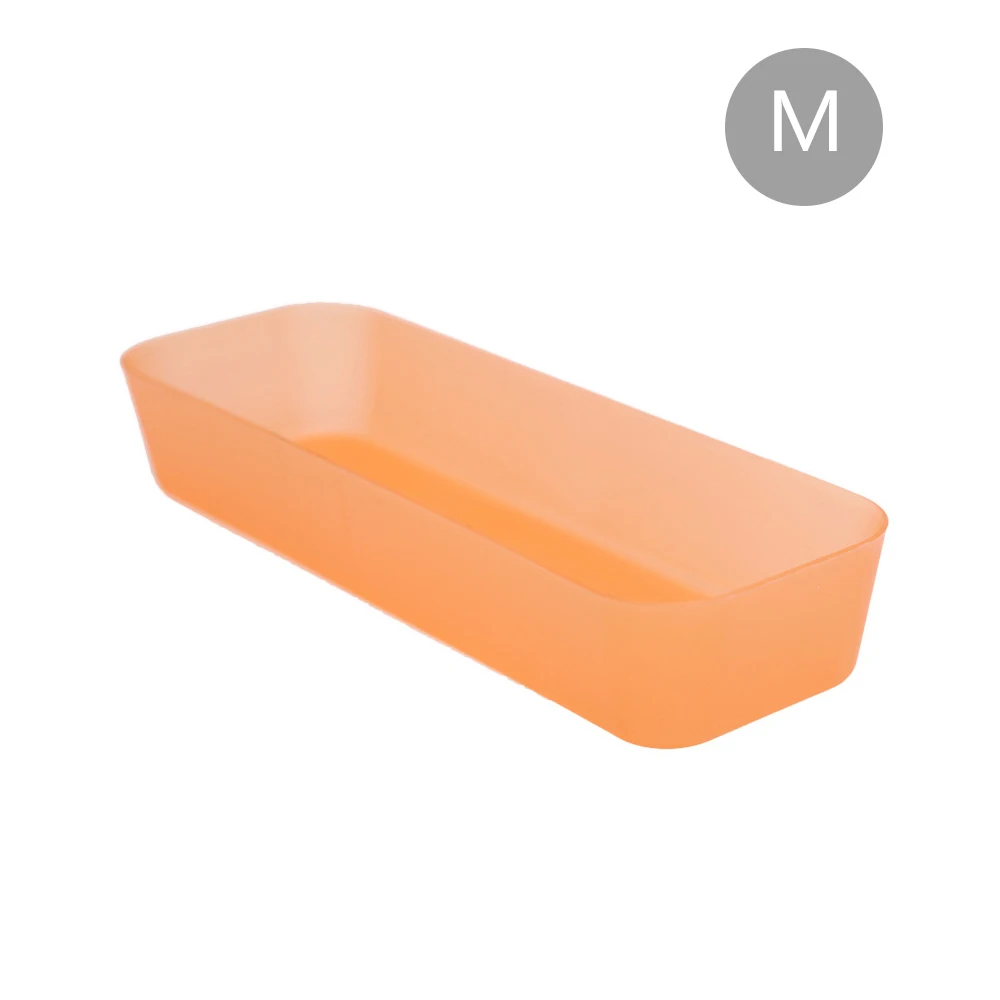 Adjustable Drawer Kitchen Cutlery Divider Case Makeup Storage Box Home Organizer Home Storage Organization Racks Drawer Box - Цвет: orange M