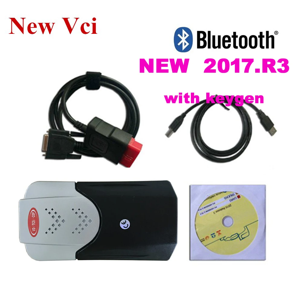 2021 TCS PRO plus новый VCI obdii сканер 2017.R3 генератор ключей для delicht vd bluetooth
