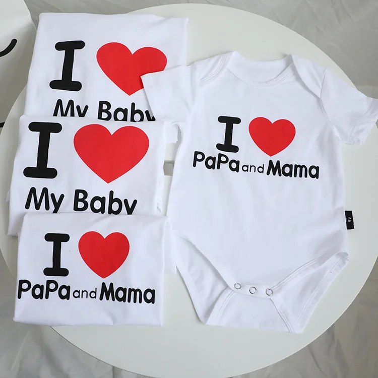 

Mommy And Me Summer Outfits Family Matching Clothes Cartoon Casual Letter Short Sleeve Cotton Mother And Daughter T-shirt BC1841