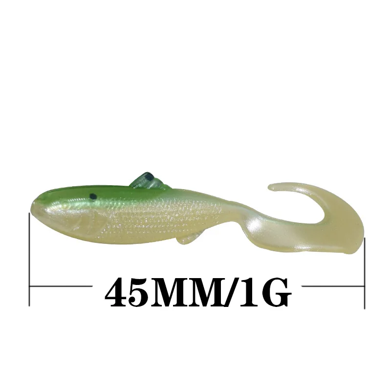 10 шт./лот мягкие приманки 45 мм 1 г искусственная силиконовая приманка воблеры для