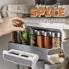 Кухонный органайзер для специй, самоклеящийся настенный органайзер для специй, стеллаж для хранения бутылок с специями, инструменты для домашнего хранения
