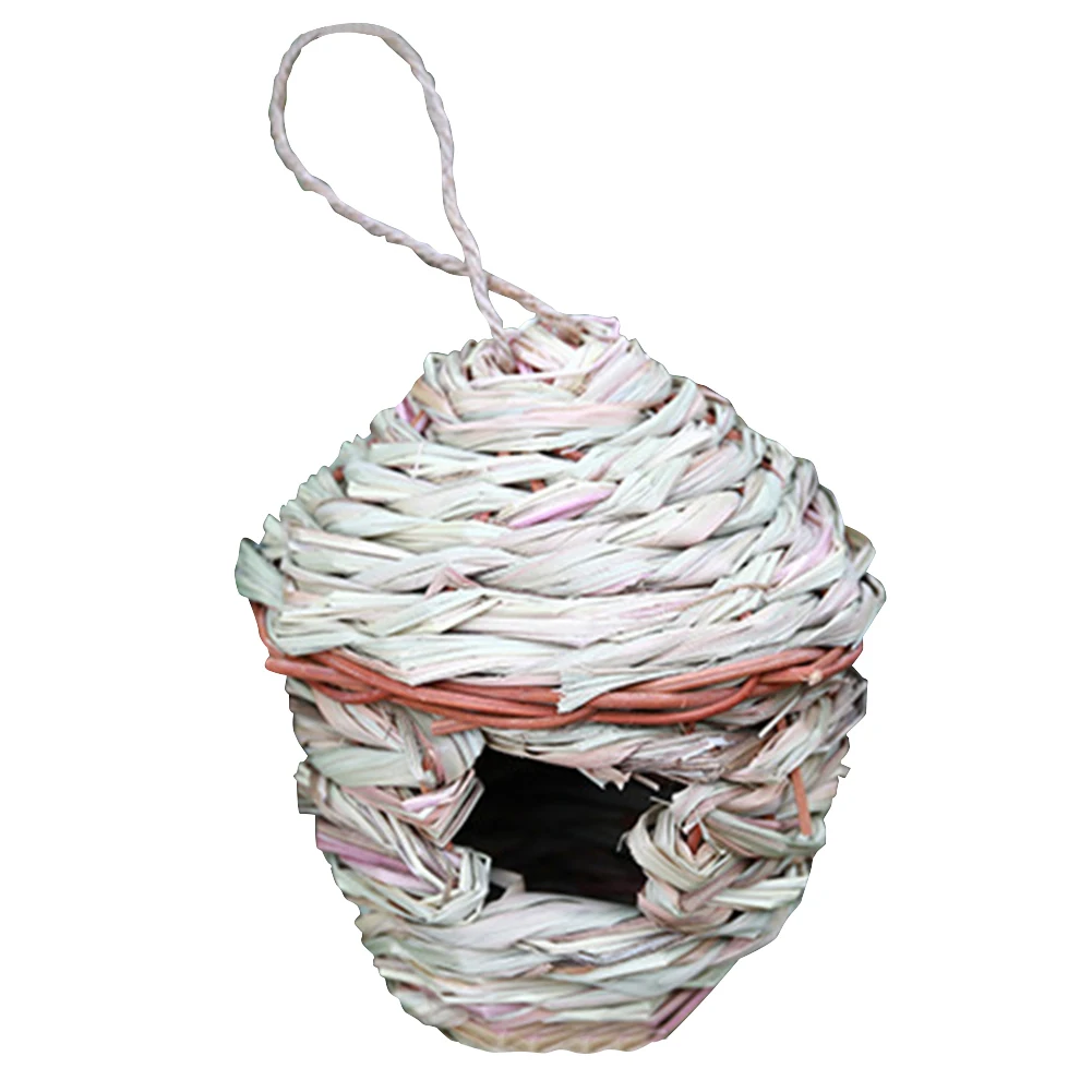 

Pet Supplies Safe Eco-friendly Straw Nest Breathable Hand-woven Breeding Place Wild Grass Weave Parrot House