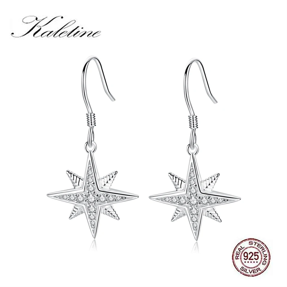 Женские серьги-снежинки Kaletine сверкающий циркон ювелирное изделие из