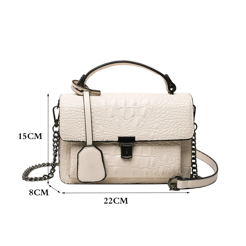 

Crocodile Pattern Bag Women's Crossbody Bag Fashion Pu Leather Handbags Ladies Trend Single Shoulder Luxury Handbags For Women