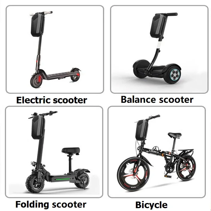 Bicycle Handlebar Bag Electric Scooter Waterproof Handlebar Bag Outdoor Cycling Sport Black PU Phone Keys Storage Organizer Bag