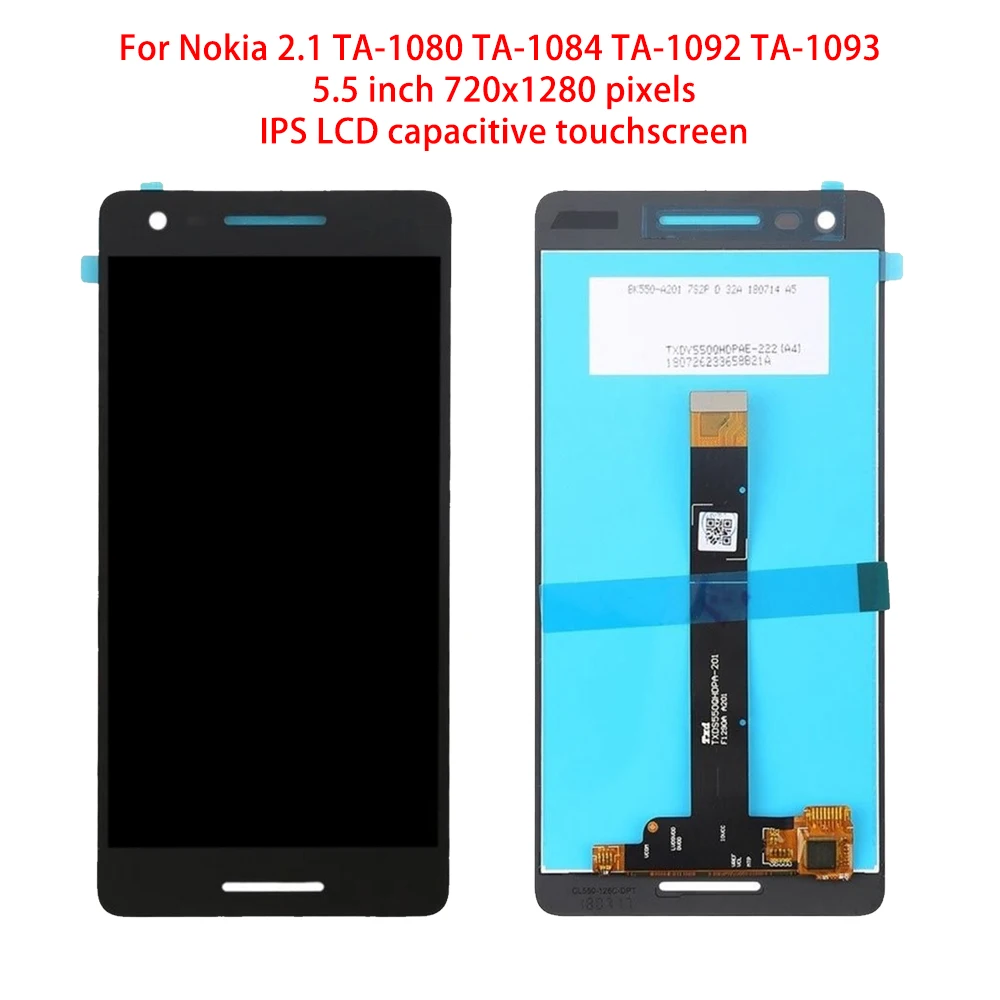 Оригинальный ЖК дисплей для Nokia 2 1 TA 1080 1084 1092 1093 сенсорный экран дигитайзер 1029 1007
