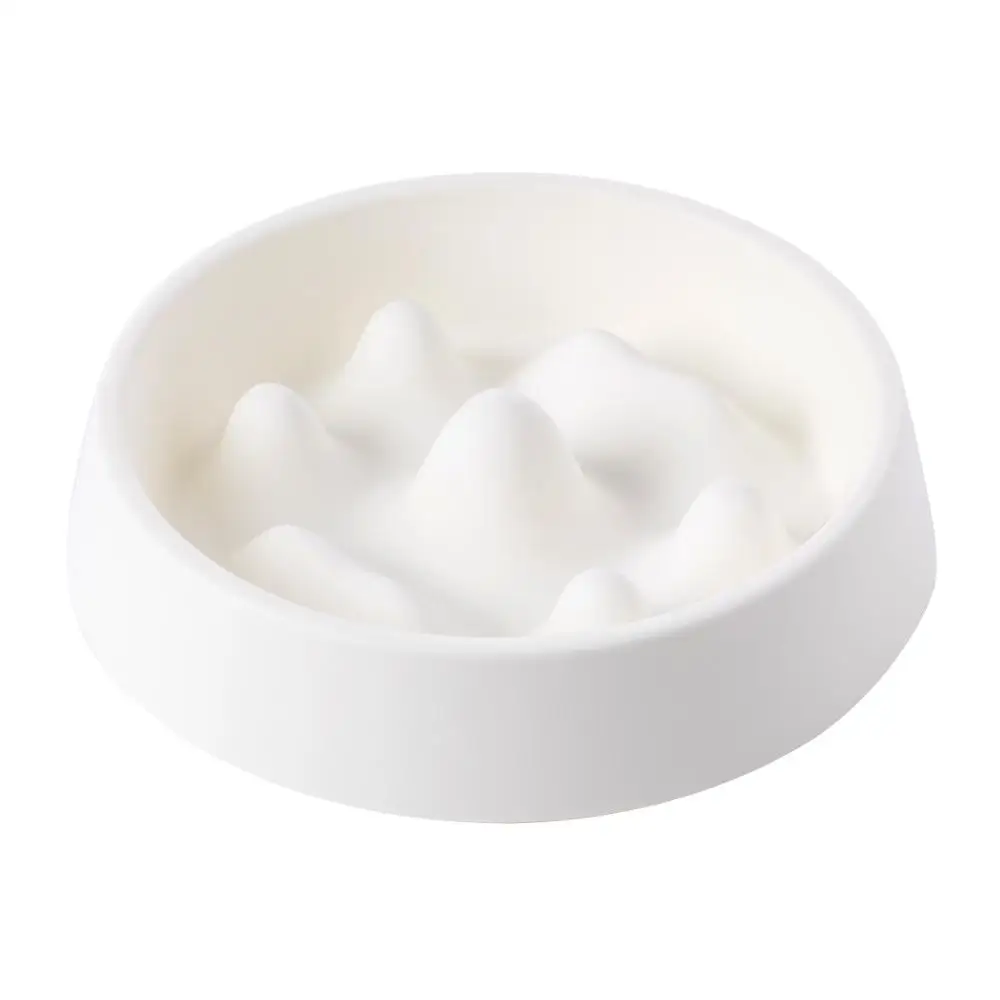 

Portable pet dog feeding food bowl small dog and cat slow down eating feeder pp material to prevent obese dog supplies