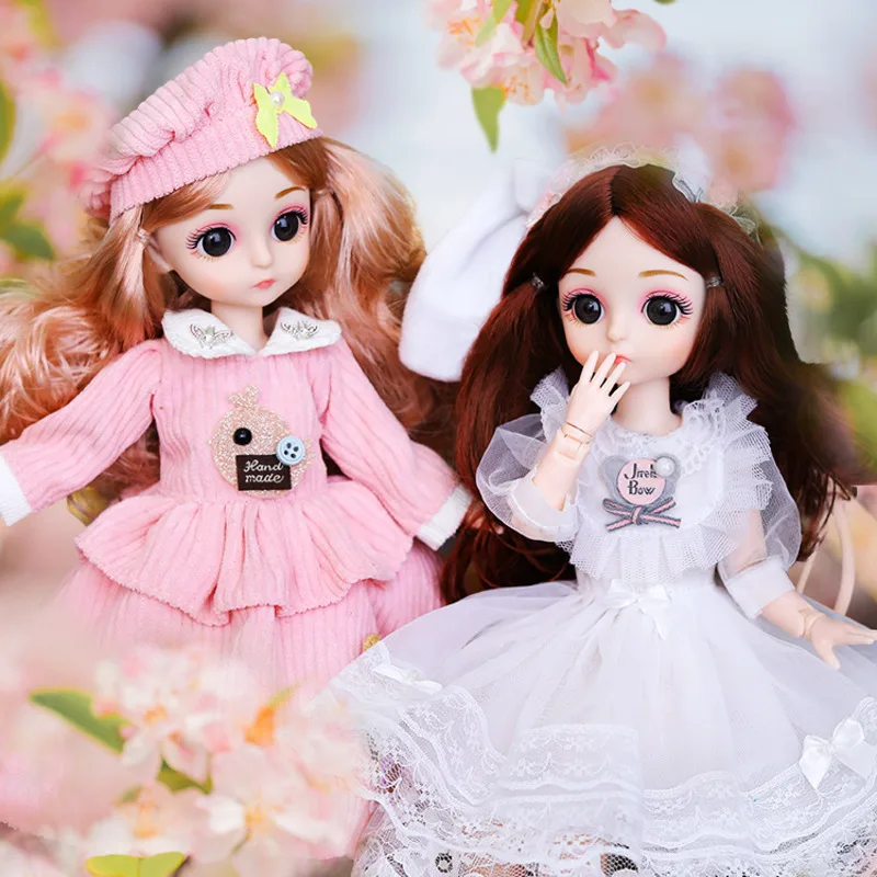 Фото Новые милые подвижные шарнирные куклы 30 см платье для маленькой девочки и