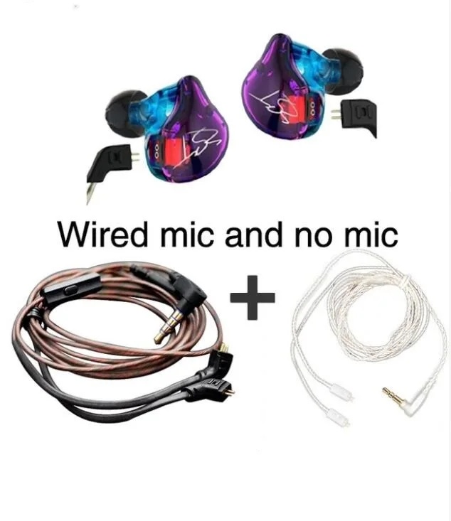 KZ ZST гибридные наушники Bluetooth+ Проводные 2 кабеля арматура+ Динамический привод Hi-Fi бас наушники для спорта музыки смартфонов