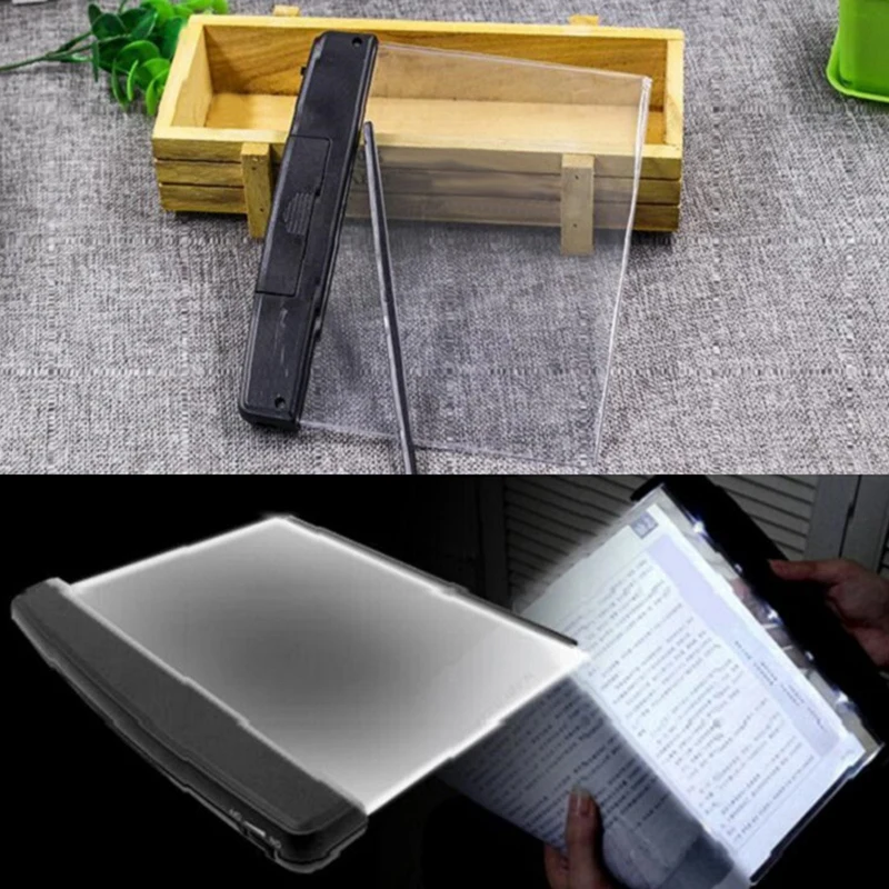 

New Portable Creative LED Book Light Reading Night Light Flat Plate Desk Lamp