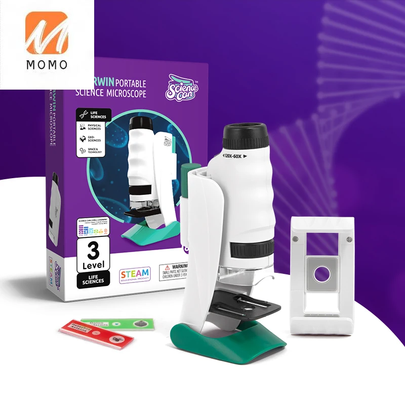 

Primary and Secondary School Students Microscope Portable Deluxe Edition High Power Science Experiment Children's Toy Gift