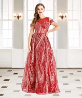 evening dresses red long luxury 2021 sequin for women party wedding prom ho1034