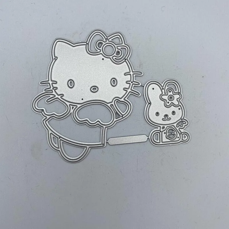 

Metal Cutting Dies Stencils Two cute cats for DIY Scrapbooking Album Paper Card Embossing