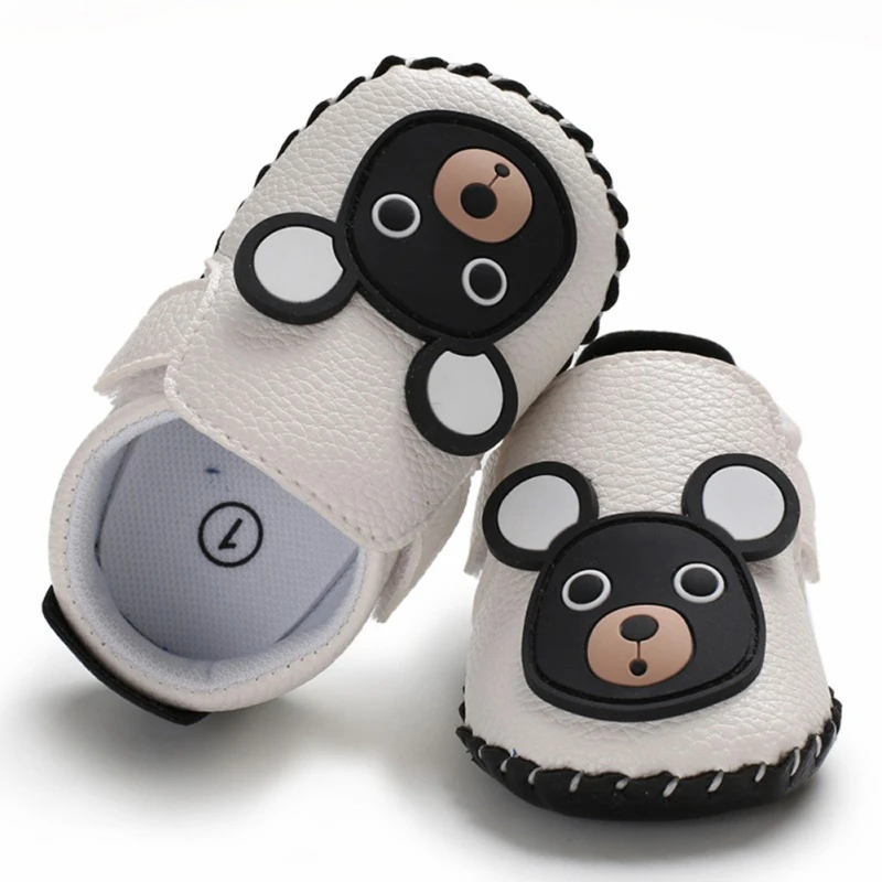 

Spring Autumn Baby Boy Anti-Slip Cartoon Bear Shoes Casual Sneakers Toddler Ear Breathable Soft Soled First Walkers