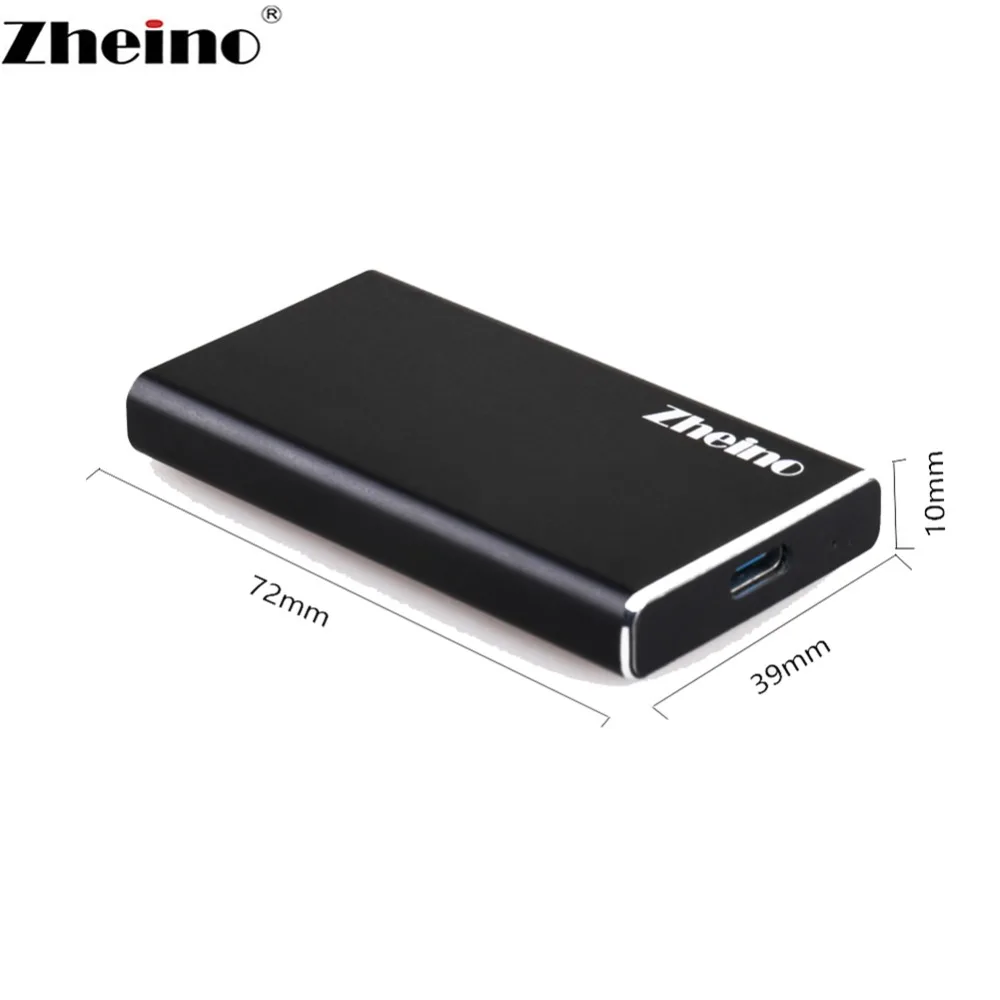Zheino Мини Портативный жесткий диск коробка USB3.1 mSATA SSD чехол алюминиевый внешний корпус для mSATA/половина размер SSD