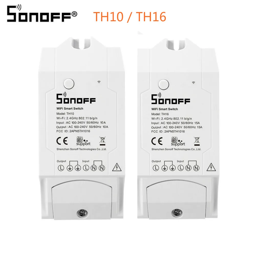 SONOFF TH10/TH16 SI7021 переключатель датчика влажности беспроводной датчик контроля температуры Wifi умный дом пульт дистанционного управления