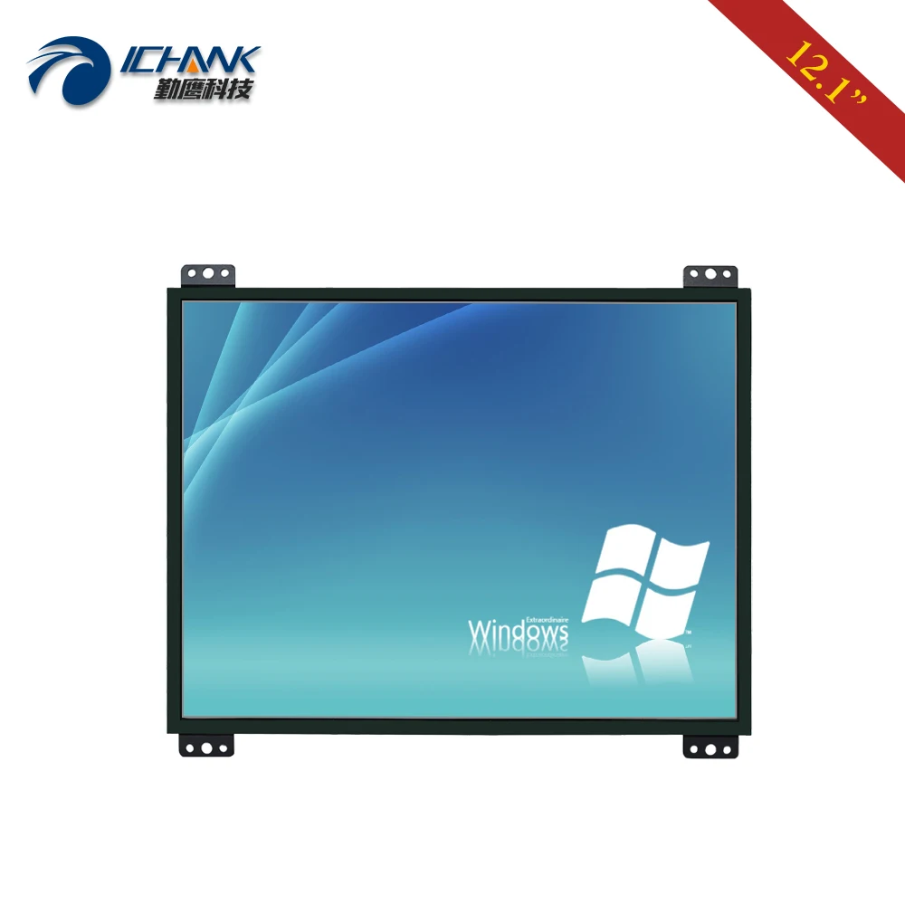 ZK120TN-DY2/12," дюймовый 1024x768 металлический корпус DVI VGA power On Boot Встроенный Открытый каркас промышленный ПК монитор ЖК-экран