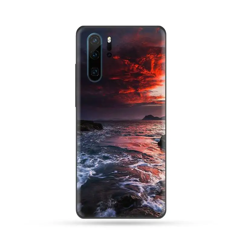 

Colorful Sea Beach beautiful ocean art Phone Case For Huawei Mate 9 10 20 Pro lite 20x nova 3e P10 plus P20 Pro Honor10 lite