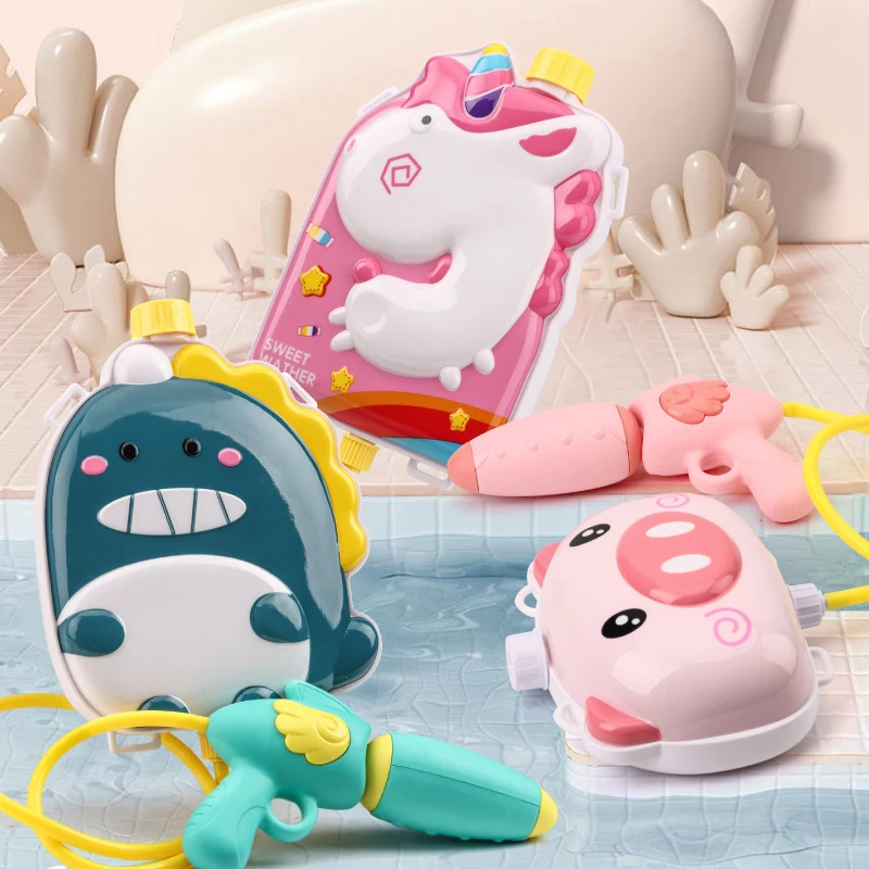 

Новый Милый Летний детский рюкзак, водный пистолет, фотоигрушки для мальчиков и девочек, большая пляжная игрушка для сражений с водой