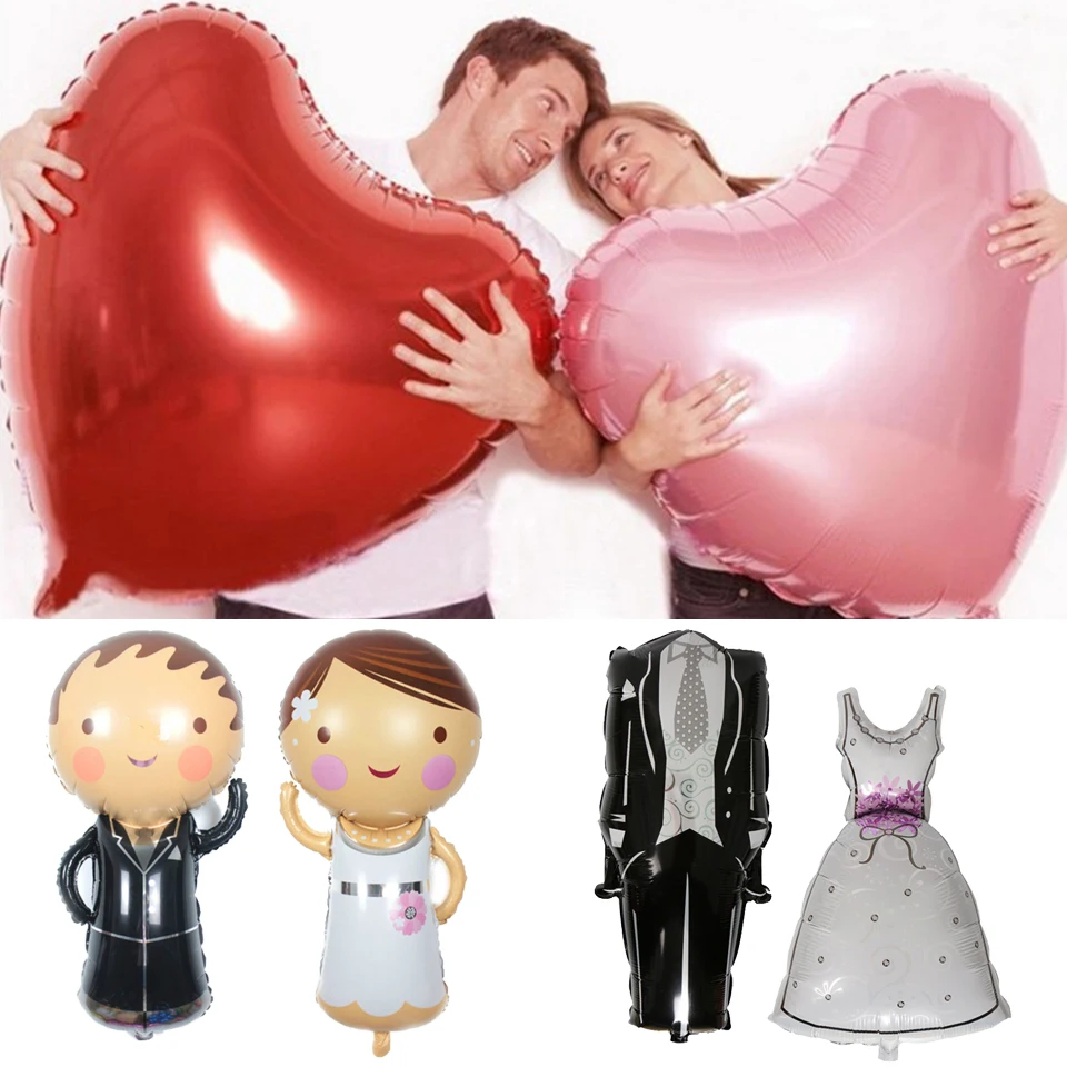 В виде жениха и невесты Свадебные сувениры Фольга воздушные шары 24 дюйма любящее