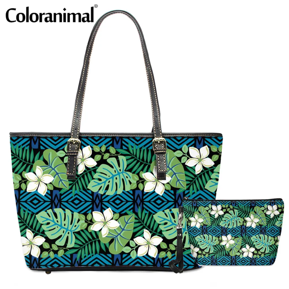 

Coloranimal красивые тропические полинезийская принтованные женские сумки и сумки через плечо бумажник класса люкс сумка через плечо из искусст...