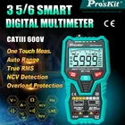 Умный Цифровой мультиметр Pro'sKit MT-1708 3-56, полностью автоматический цифровой мультиметр с защитой от короткого замыкания и высокой точностью с подсветкой