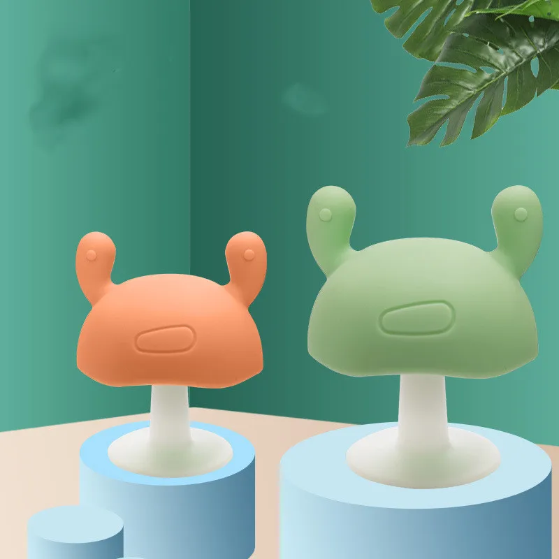 

Детский силиконовый телефон в форме гриба, безопасный Прорезыватель для зубов, жевательная игрушка, детское кольцо для прорезывания зубов, ...