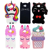 for huawei y6 2017 cover silicone 3d cartoon unicorn piglet cat soft back cover case for huawei y5 2017 y 6 2017 5 0 phone bags