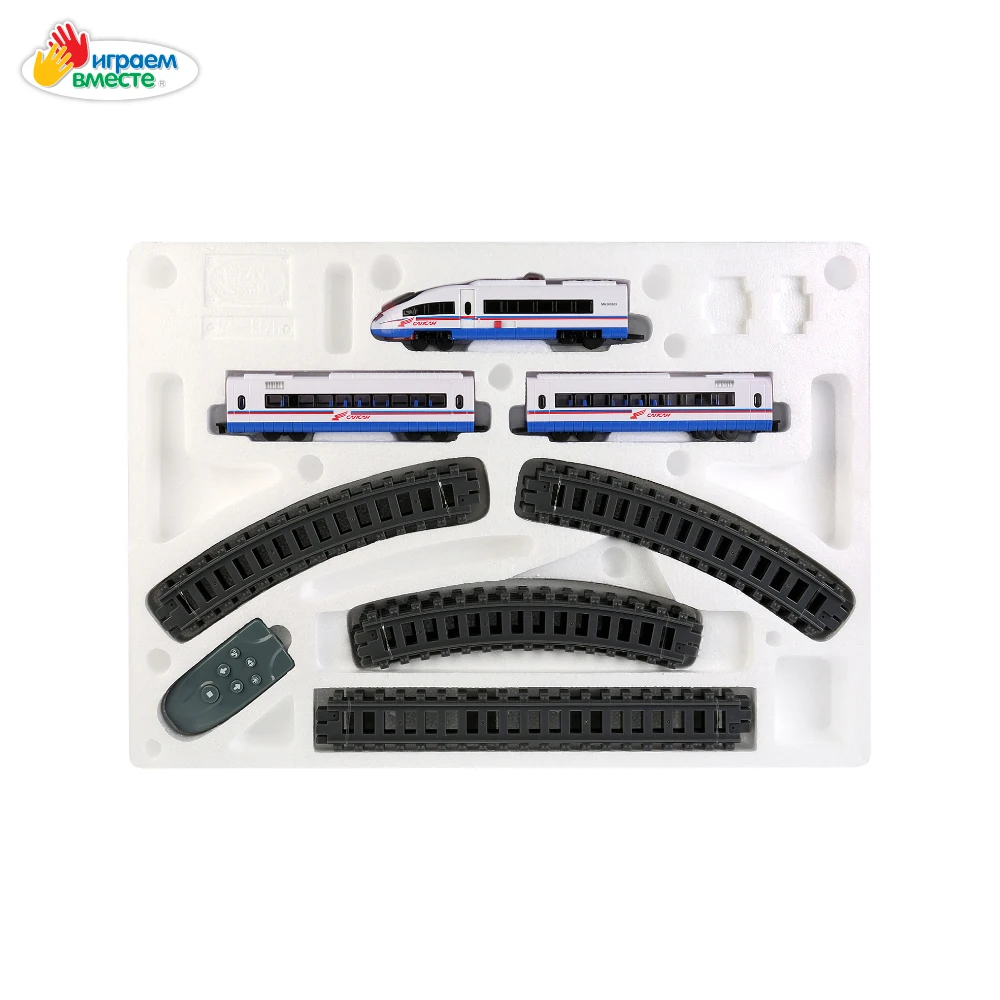 Железная дорога ИГРАЕМ ВМЕСТЕ на радиоуправлении со светом и звуком работает от
