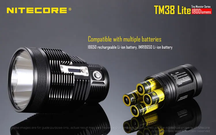 NITECORE TM38 Lite перезаряжаемый фонарик CREE XHP35 HI D4 max 1800 люмен наружный прожектор луч фонарь 1400 м