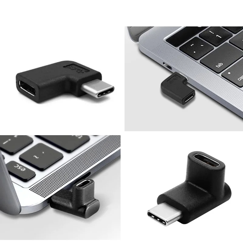 

Usb3.0 Type C Adapter Usb C 3.1 Female To Male Connector Typec Cable Right Angle Converter for Mobile Phone Charging Data Sync