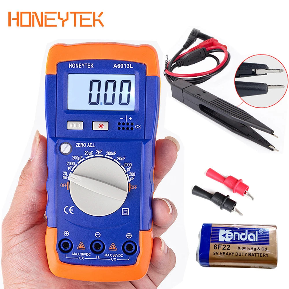 Тестер конденсаторов A6013L цифровой мультиметр профессиональный конденсатор
