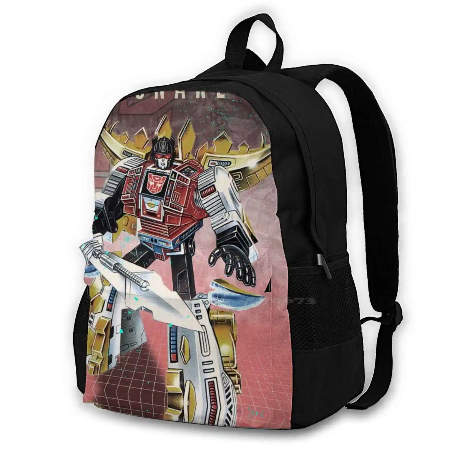 

Snarl Women Men Teens Laptop Travel School Bags Bumblebee Optimus Prime Robots Decepticons Autobots Anime Cartoon Retro Toys