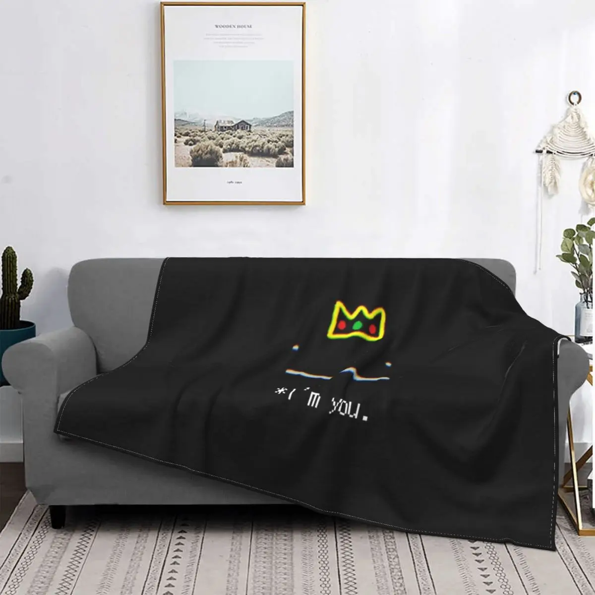 

I'm You-manta a cuadros para cama, colcha Kawaii, manta para cama