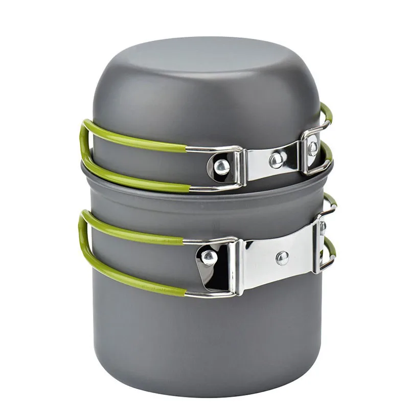 

Aluminum alloy Camping Pot 1-2 People Picnic Cookware Outdoor Barbecue Outdoor Pot with Net Storage Bag Camping Accessories
