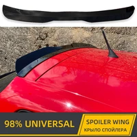 wholesales pp plastic material rear roof trunk lid car spoiler wings for golf a3 polo seat hatchback suv universal black carbon