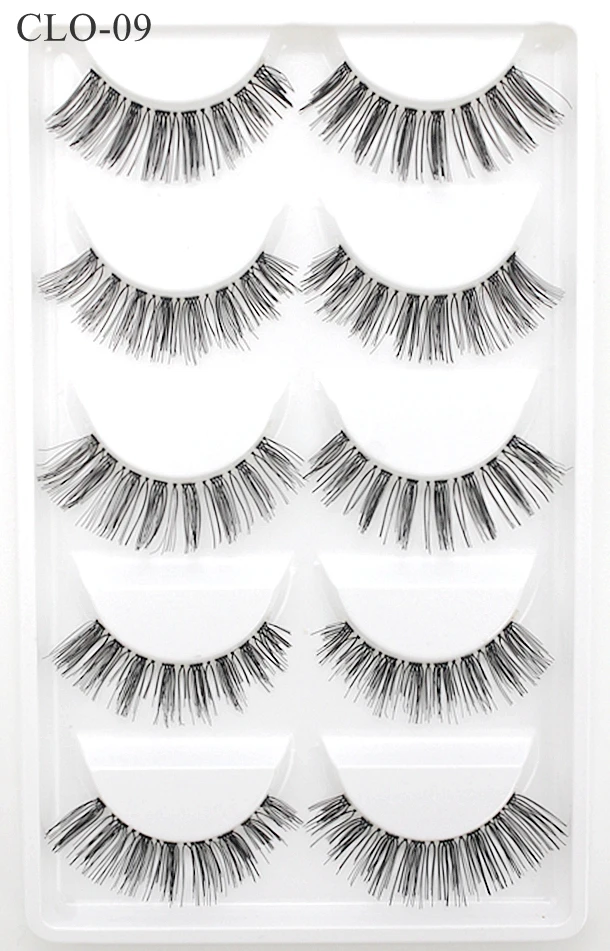 CLOTHOBEAUTY 5 пар накладных ресниц, тонкие накладные ресницы для наращивания ручной работы, натуральные мягкие невидимые ресницы, длинный толстый многоразовый макияж
