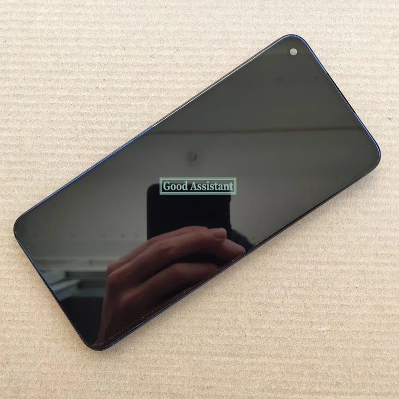 original black 6 5 for oppo realme 6 rmx2001 lcd display touch screen digitizer assembly replacement with frame free global shipping