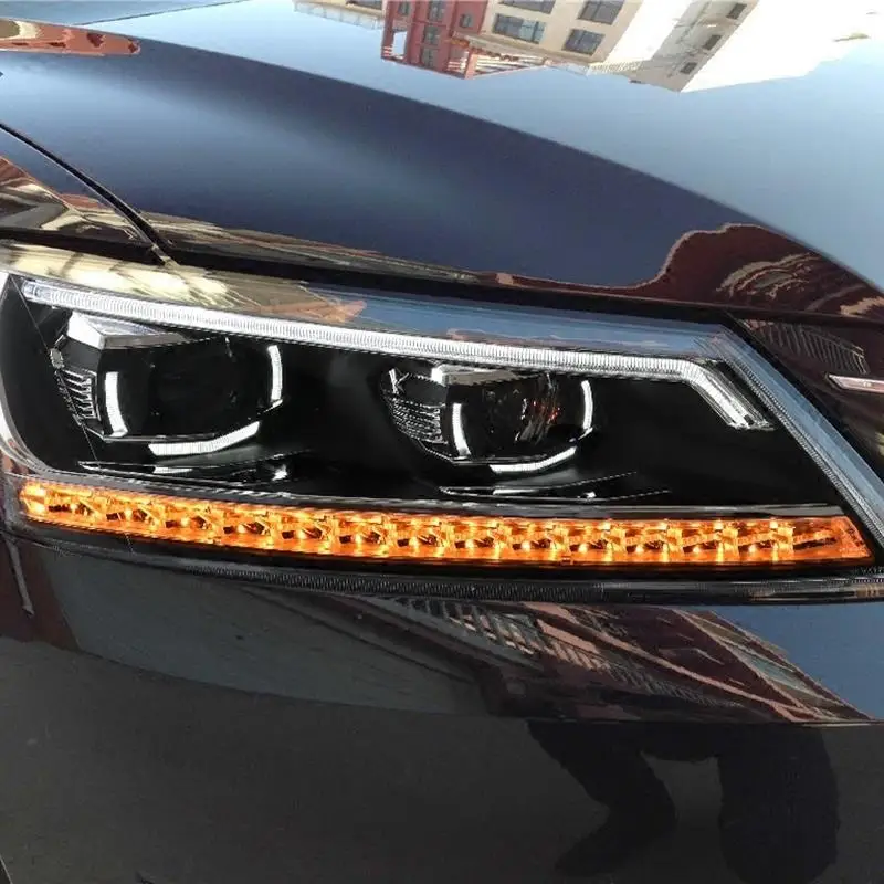 Лампа Luces Para авто Drl Led боковой сигнал поворота Assessoires фары автомобильные в сборе 11