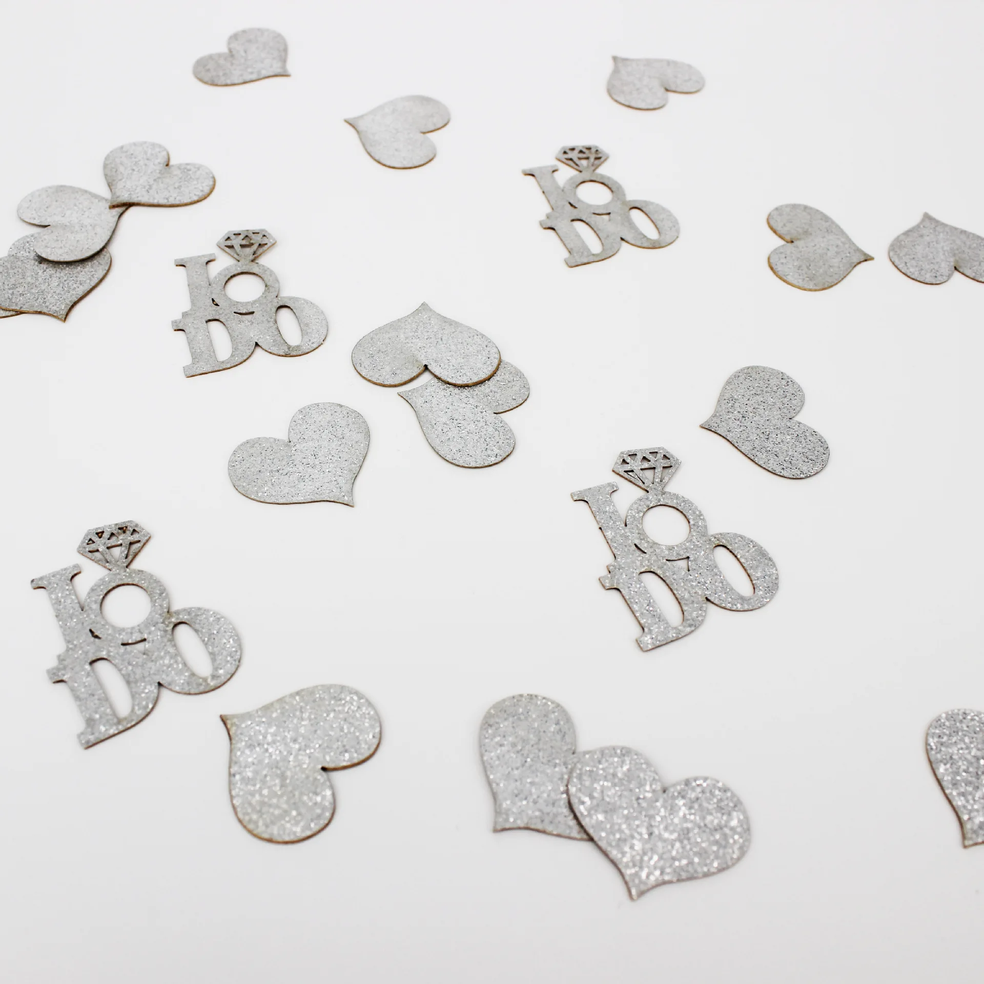 100 шт./компл. I DO Hen вечерние бумажные Конфетти Свадебные открытки с бриллиантами