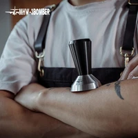 58 5mm aluminum handle coffee tamper powder hammer stainless steel flat base espresso coffee tamper distributor barista tools