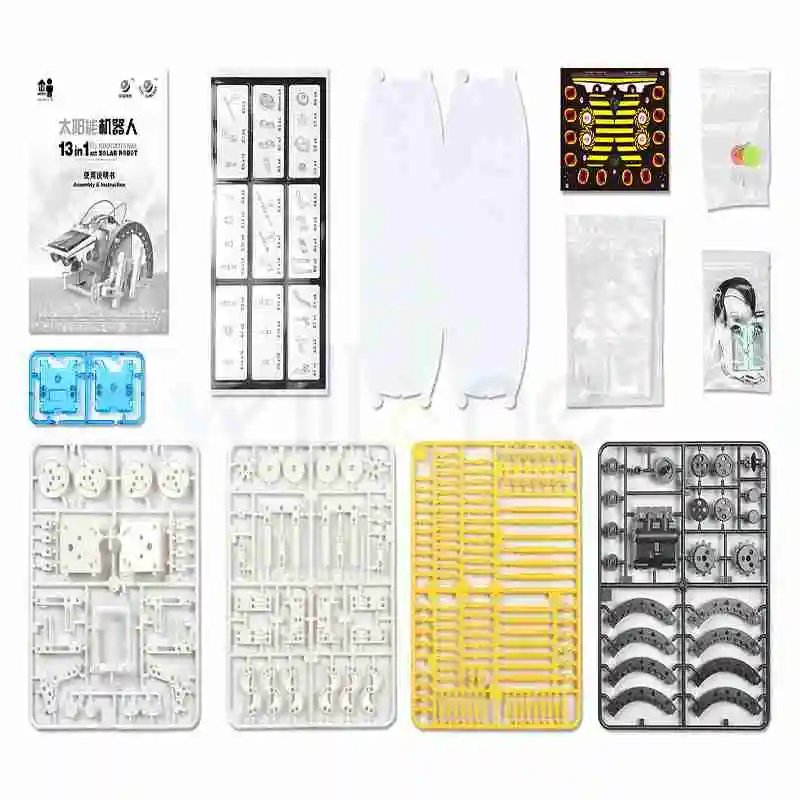 Бесплатная доставка креативная сделай сам на солнечной батарее 13 в 1 обучающая