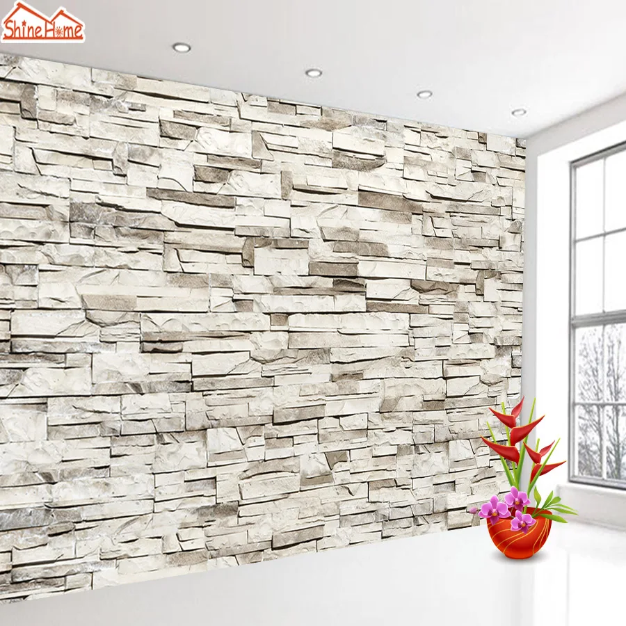 

Brick Stone 3d Photo Wallpapers Wall Papers Home Decor Wallpaper for Living Room Contact Peel and Stick Walls Paper Murals Rolls