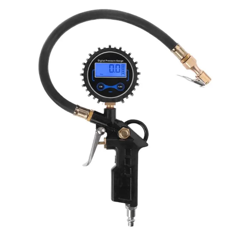 

Car Truck Air Tire Inflator with Digital Pressure Gauge 200 PSI Air Chuck & Hose Type