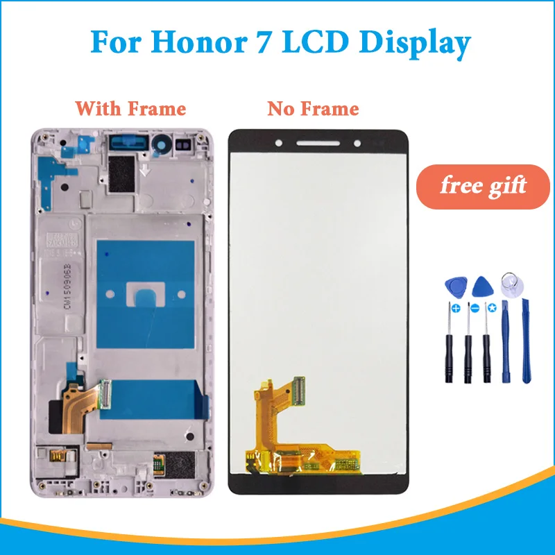 ЖК-дисплей 5 2 дюйма для HUAWEI Honor 7 дигитайзер сенсорного экрана с рамкой PLK-TL01H PLK-L01