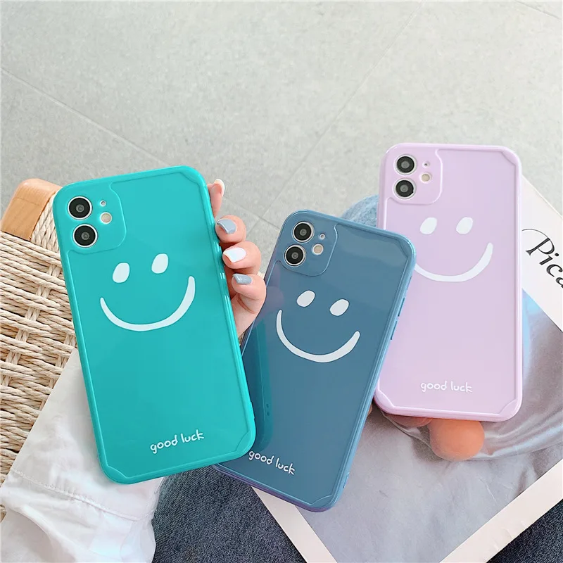 

Чехлы Ins со смайликом для iPhone12 X XR XS Max, чехол для телефона iPhone 11 Pro Max 7 8 plus, чехол на удачу