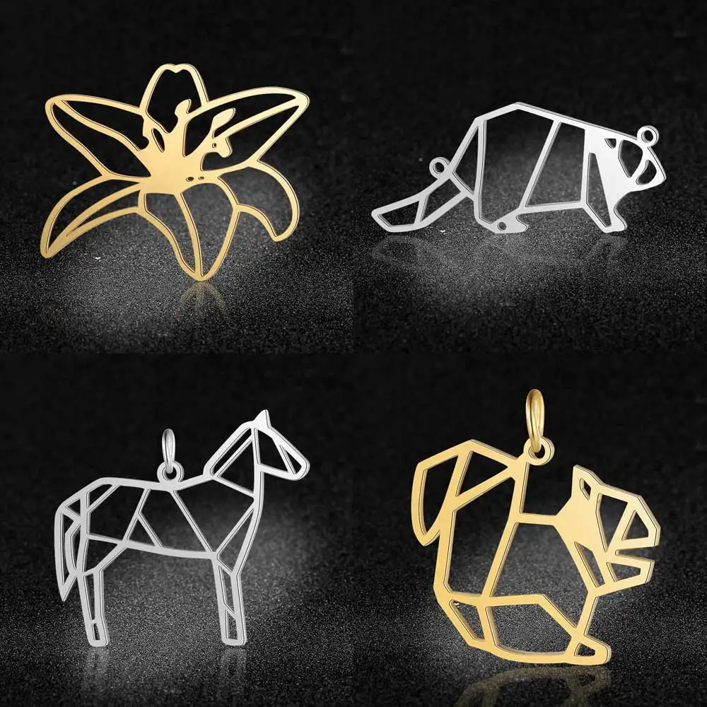 5 шт./лот 100% нержавеющая сталь Beaver Horse Squirrel Plumeria DIY соединитель Подвески оптовая