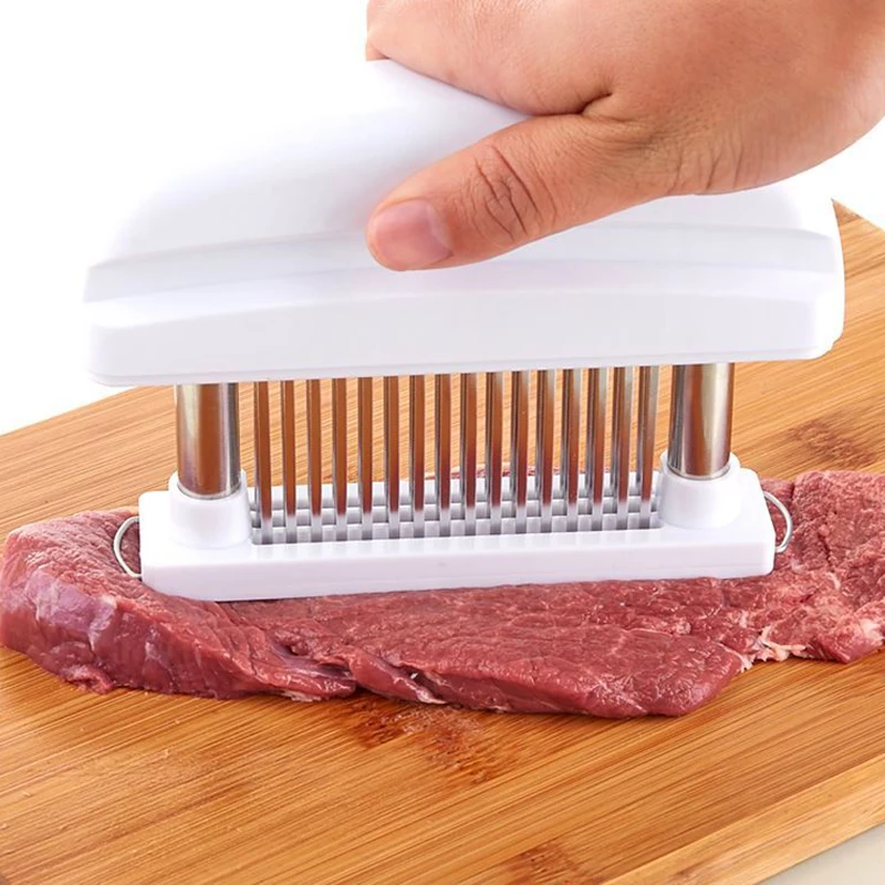 

48 Stainless Steel Ultra Sharp Needle Blade Meat Tenderizer Tool Cooking Tool for Tenderizing Marinade BBQ Flavor Maximizer