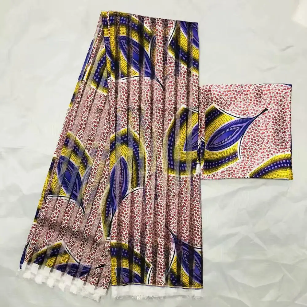 

Pure silk fabric african print fabric 4+2yard per lot african fabric wholesale nigerian ankara africain satin fabric soft silk